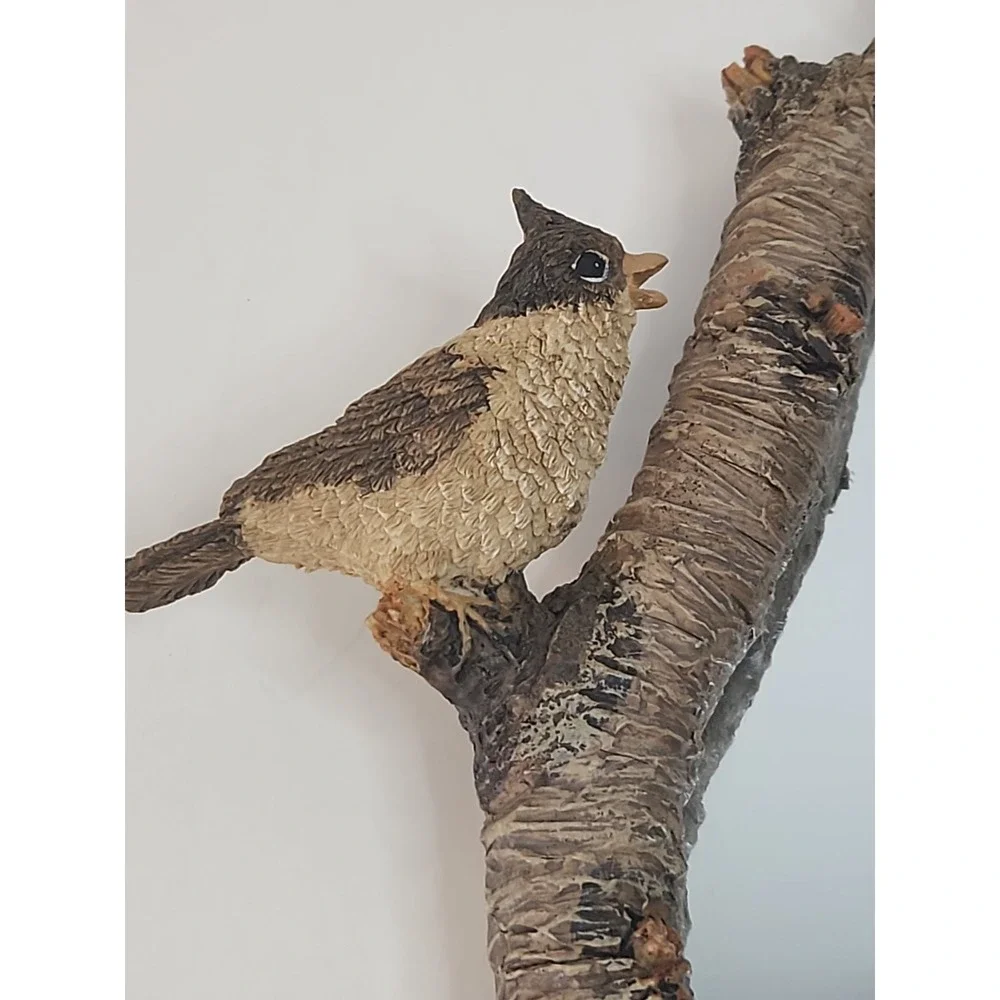 Faux Bois Tree Branch Bird Mirror 17